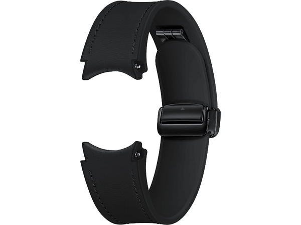 Correa - Samsung ET-SHR94LBEGEU, Para Galaxy Watch6,  M/L, 20 mm, Con Hebilla en D, Cuero ecológico, Negro
