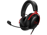 Auriculares gaming - HyperX Cloud III, Con cable, Audio espacial DTS®, Compatible PS5, XBOX Series X|S, Switch, Mac y móviles, Rojo