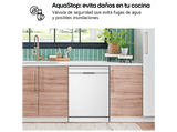 Lavavajillas - LG DF375HWS, 14 servicios, 10 programas, 60 cm, LED táctil, Tercera bandeja, TrueSteam™, QuadWash™, Blanco