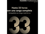 Auriculares True Wireless - Huawei FreeBuds Pro 4, 33h Autonomía, Cancelación de Ruido, Doble Conexión, Negro