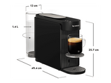 Cafetera de cápsulas - Krups Vertuo Up XN9408, 7 tamaños de taza, Nespresso Smart, Apagado automático, 1.4 L, 1100 W, Tecnología Centrifusion™, Negro