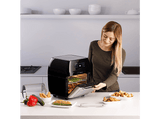 Freidora - Taurus AF1700DX, 1700 W, 12 l, 8 Programas, Puerta transparente, Circulación del aire 360º,  Negro