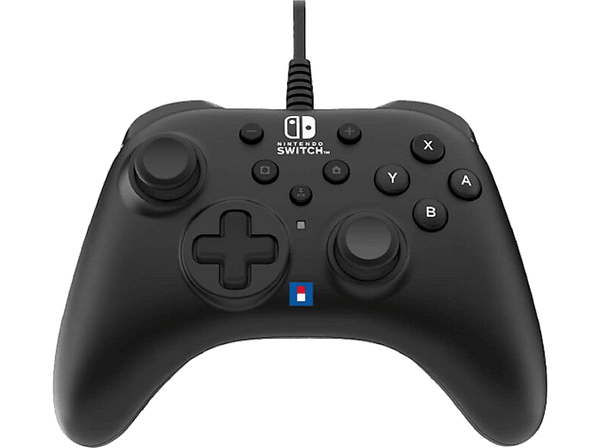 Mando - Hori Turbo Turbo NSW-457U, Para Nintendo Switch, Con Cable, Negro y Rojo