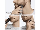 Barbero - Braun Series 3 BT3560, 4 cabezales para barba, 40 ajustes de longitud, Lámina ultra afilada, Gris