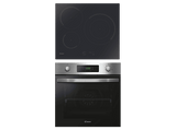 Pack Horno + Encimera - Candy Multifunción, Pirolisis + Aqualisis, 70 l, Inducción, 3 Zonas, Zona grande 29 cm, Inox