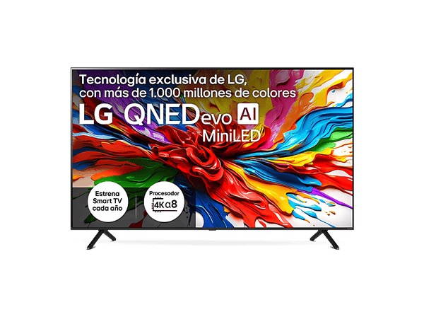 TV QNED MiniLED 85" - LG 85QNED92A6A, UHD 4K, Procesador Inteligente α8 AI Processor 4K Gen2, Smart TV, DVB-T2 (H.265), Negro