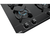 Placa de gas - Teka GBC 6400, 4 zonas, Gas natural, Mandos frontales ergonómicos, 60 cm, Negro