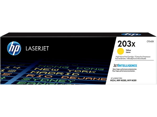 Tóner - HP 203X LaserJet , Amarillo, CF542X