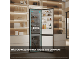 Frigorífico combi - Haier HDPW5620ANPKInox, Total No Frost, 205 cm, 409 l, Wi-Fi, Inox