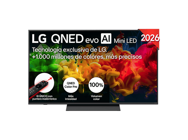 TV QNED Mini LED 55" - LG 55QNED81B6A, UHD 4K, Procesador Inteligente α7 AI Processor 4K Gen9, Smart TV, DVB-T2 (H.265), Negro