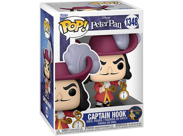 Figura Funko Pop! - Peter Pan 70th: Capitán Garfio, Vinilo, 10 cm