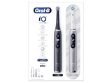 Cepillo eléctrico - Oral-B iO 9, Pack doble, 3 cabezales, Seguimiento 3D con app, Con estuche de viaje, Negro y Rosa