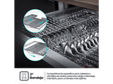 Lavavajillas integrable - Hisense HV673A65, 16 servicios, 7 programas, 59.8 cm, Tercera Bandeja, Wi Fi, Sin Panelar
