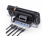 Hub - Baseus GamerX Series 6-Port Type C, 1x HDMI, 3x USB 3.0, 1x RJ45 y 1x USB-C, Space Grey
