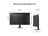 Monitor - LG 27U421A-B, 27 Full-HD, 100 Hz, 5 ms, VA curvo 1500R, HDMI, USB-C, Black Stabilizer, Negro mate