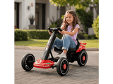 Kart eléctrico - Youin SC1006, Velocidad máx. 5km/h, Carga máx. 30 kg, Ruedas 7.8, Plegable, 2h Autonomía, Para niños de entre 3 y 6 años, Rojo