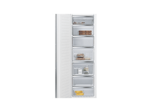 Congelador vertical - Siemens GI81NACE0, Serie IQ500, 212 l, 177.2 cm, No Frost, Cierre SoftClose, Sin panelar