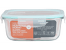 Tupper - CMP Paris KAE1477, Vidrio borosilicatado, 1 l, Apto para horno, microondas, congelador y lavavajillas, Azul y transparente