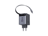 Cargador para portátil - Ugreen X616, Universal, 100W, 2x USB-C, 1x USB-A, Carga Rápida, Gris