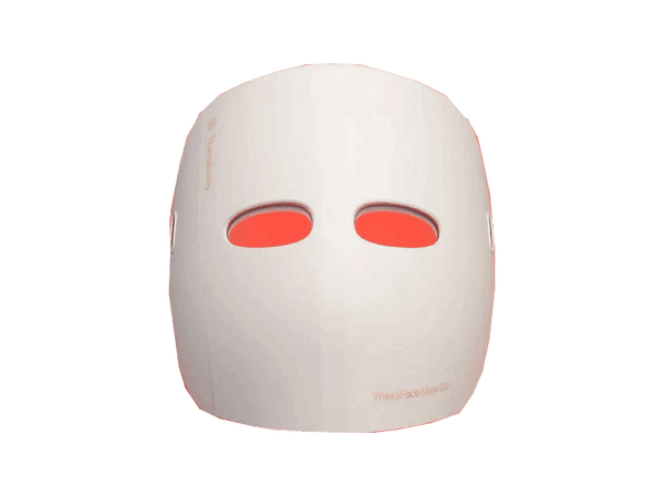 Máscara LED - Therabody TheraFace Mask Glo, Para Cara, 60 min Autonomía, 504 Luces, Inalámbrico, Blanco