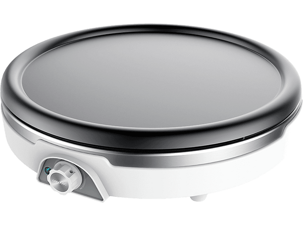 Crepera - Cecotec Crepestone XL Inox, Eléctrica, 1350 W, 38 cm, Extraíble, Antiadherente, Regulable, Inox