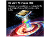 TV RGB Mini LED 75 - Hisense 75UR9S, UHD 4K, Quad Core / MT9655, Hi-View AI Engine RGB, Tuned by Devialet, Anti Reflejo, Negro