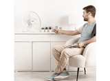 Ventilador de pie - Taurus Boreal 16CR GO, 35W, 4 en 1 - Ventilador de pie, Escritorio, Suelo y pared, Batería, Autonomía 8 hrs, 5 velocidades, Blanco