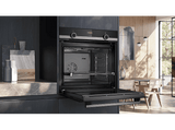 Horno - Siemens HB534AER3, IQ300, Multifunción, Limpieza EcoClean Hidrolítica, 71 l, Humid Clean, Perfect Cooking 3D, 60 cm, Inox