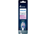 Recambio para cepillo dental - Philips Sonicare HX6054/10, Cabezales de recambio, 4 unidades, Control antiplaca, S2 Sensitive, Blanco
