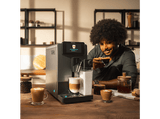 Cafetera superautomática - Cecotec Cremmaet Latte, 19 bar, 1300W, Depósito de leche 400ml, Depósito de agua 1.1L, Display táctil, Molinillo, Negro
