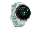 Reloj deportivo - Garmin Forerunner 265S, Blanco/Verde, 18mm, Pantalla Táctil AMOLED 1.1, 15 días Autonomía, Morning Report, 8GB