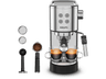 Cafetera express - Krups Virtuoso + XP444C, 1400 W, 15 Bar, 1 L, Thermoblock, Compatible cápsulas blandas té e infusiones, Apagado autom., Acero Inox