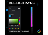 Lámpara - Logitech Litra Beam LX, RGB Lightsync, Tecnología TrueSoft, Temperatura de color, brillo y RGB ajustables, USB-Bluetooth, Dos caras, Negro