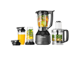 Batidora de vaso - nutribullet Triple Prep System, 1.500 W, Jarra de 1.8 l, Procesador de 1.65 l, Vasos portátiles de 0.9 l y 0.7 l, Táctil, Negro
