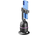 Soporte móvil - CellularLine FACECAM, Con reconocimiento facial, Rotación completa, Tecnología de funcionamiento con gestos, Universal, Negro