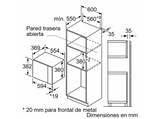 Microondas integrable - Balay 3CG5175N2, 900 W, 5 niveles, 25 l, Negro
