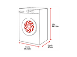 Lavadora carga frontal - Hisense WF5I9043BWFS, 9 kg, 1400 rpm, 18 programas, Fondo reducido 47cm, Programa Mascotas, Blanco