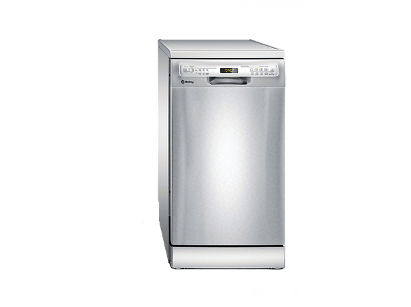 Lavavajillas - Balay 3VN4031IA, 10 servicios, 4 programas, 45 cm, Pausa y carga, Extrasilencio, Aquastop, Acero Antihuellas