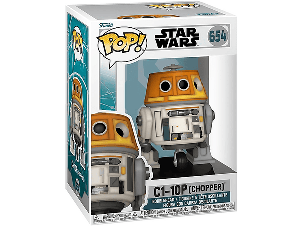 Figura Funko Pop! - Ahsoka (Star Wars): C1-10P (Chopper), Vinilo, 10 cm