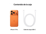 Apple iPhone 17 Pro, Naranja cósmico, 1 TB, 5G, 6.3  OLED Super Retina XDR, Chip A19 Pro, iOS
