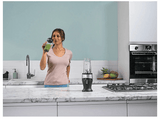 Batidora de vaso - Ninja QB3001EUS, 700 W, 0.47 l, 18000 rpm, 2 Vasos incluidos, Negro y Plata
