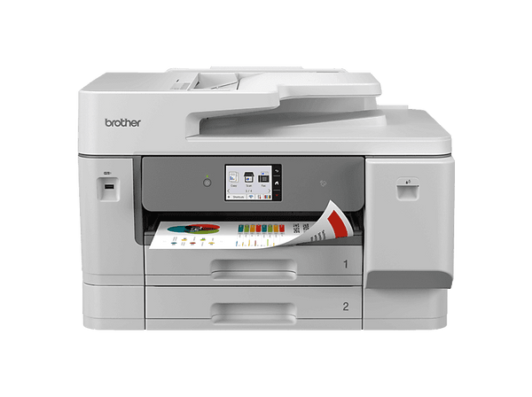 Impresora multifunción tinta - Brother MFC-J6975DW, A4/A3, 2 Bandejas, Gigabit Ethernet, WiFi y NFC, 31ppm, Gris