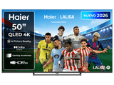 TV QLED 50 - Haier S80G Series H50S80GUX, QLED 4K HDR10, Google TV, AI Picture Quality, Gaming 120Hz, Negro