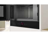 Microondas integrable - Bosch BFL7221B1, Serie 8, 900 W, 5 niveles, Asistente de limpieza con agua, Función Microondas Boost, 21 l, Negro