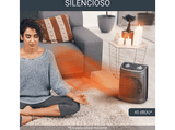 Calefactor - Rowenta Instant Comfort SO2330, 2400 W, 40 m², 2 Velocidades, Temperatura Ajustable, Apagado Auto., Silencioso, Anticongelante, ECO, Gris