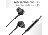 Auriculares - Music Sound IN EAR, De cable, Tipo C, Escucha inmersiva, Detalles metálicos, Negro