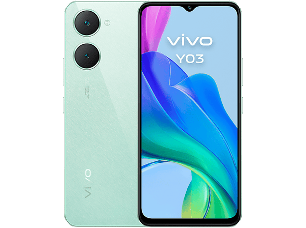 Móvil - vivo Y03, Gem Green, 128 GB, 4 GB, 6.56" LCD, Mediatek Helio G85, 5000 mAh