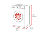 Lavadora carga frontal - Whirlpool WAM 27WB SPT, 12 kg, 1400 rpm, 15 Programas, Inverter, Tecnología 6th Sense, Rapid 28', Blanco