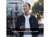Auriculares True Wireless - Sony LinkBuds Clip, Estilo abierto, 3 modos de escucha, IPX4, Llamadas nítidas, 37 horas, IA, Táctil, iOS/Android, Verde