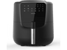 Freidora de aire - Cecotec Cecofry Rain M, 1550 W, 5.5L, Pulverización automática de aceite, 8 menús, Autolimpieza, Negro